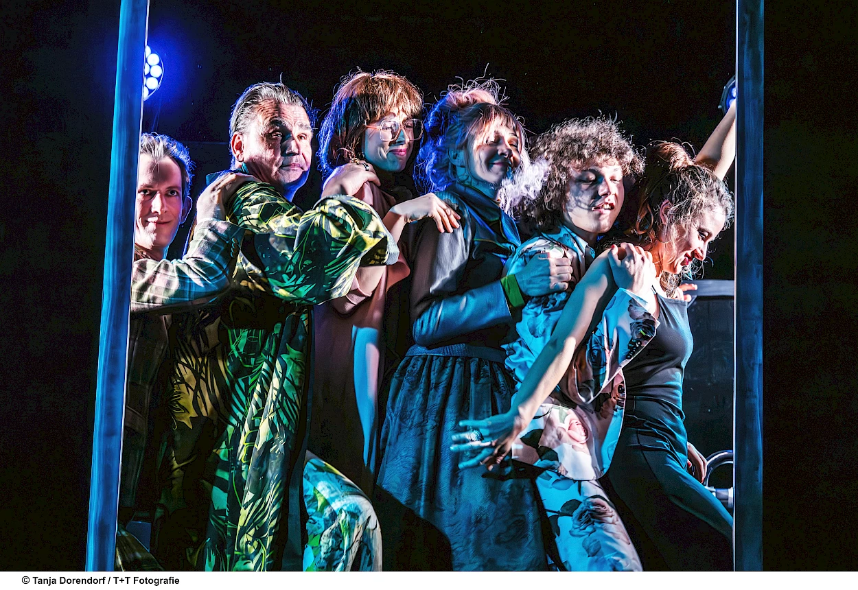 Der Menschenfeind, Theater Kanton Zürich, Axel Julius Fündeling, Marie Gesien, Jonas Gygax, Otto Kosok, Mia Lüscher, Miriam Wagner  | Foto: T + T Fotografie, Tanja Dorendorf